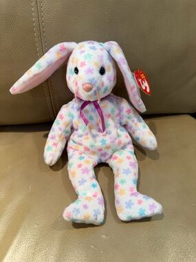 Ty Beanie Babies ‘Springfield’ Bunny Plush - Pastel Floral